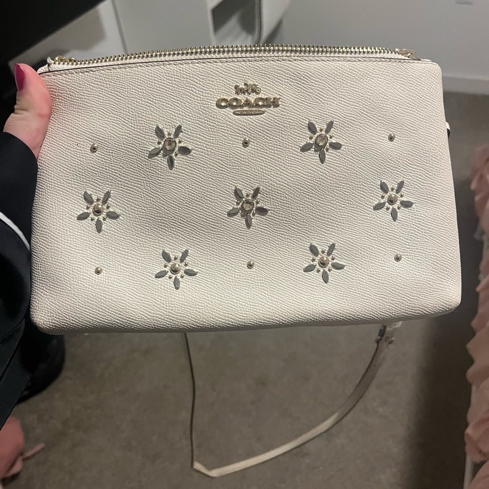 Coach Bag with Flower Studs